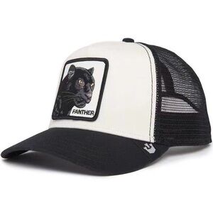 Goorin Bros Black and White Panther Patch Trucker Hat